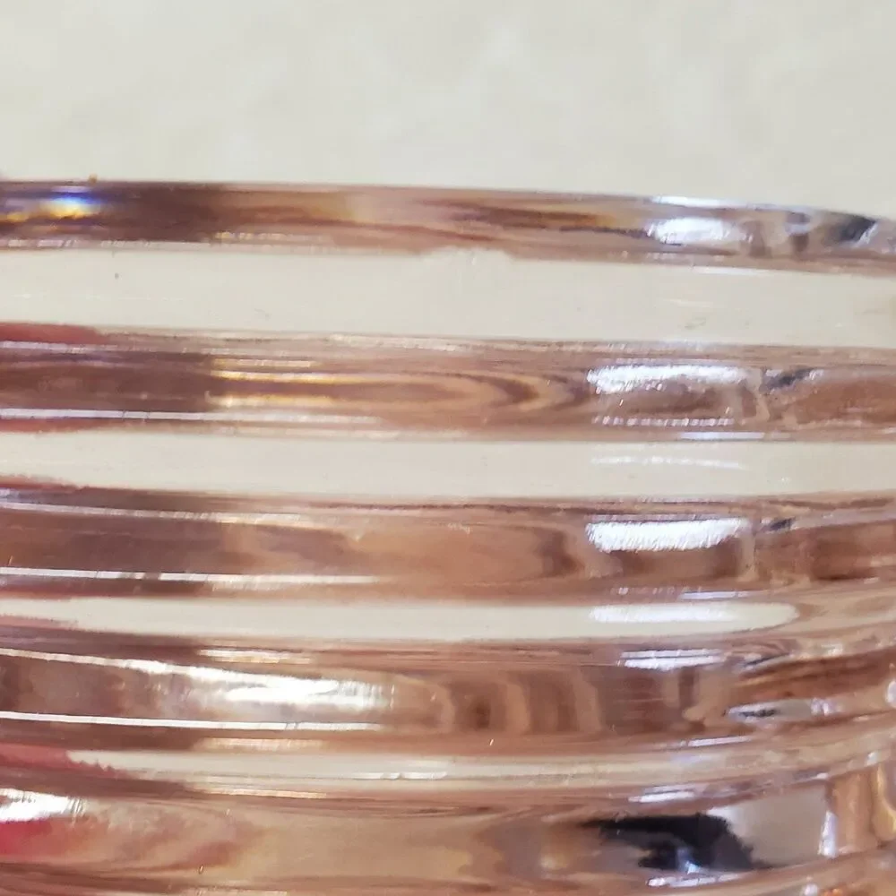 Anchor Hocking Pink Depression Glass Sugar Bowl Manhattan Pattern